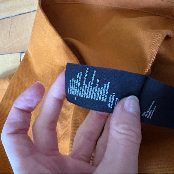 COS Sz M Orange Minimalist Structured Oversized Trapeze Blouse - Picture 8 of 10